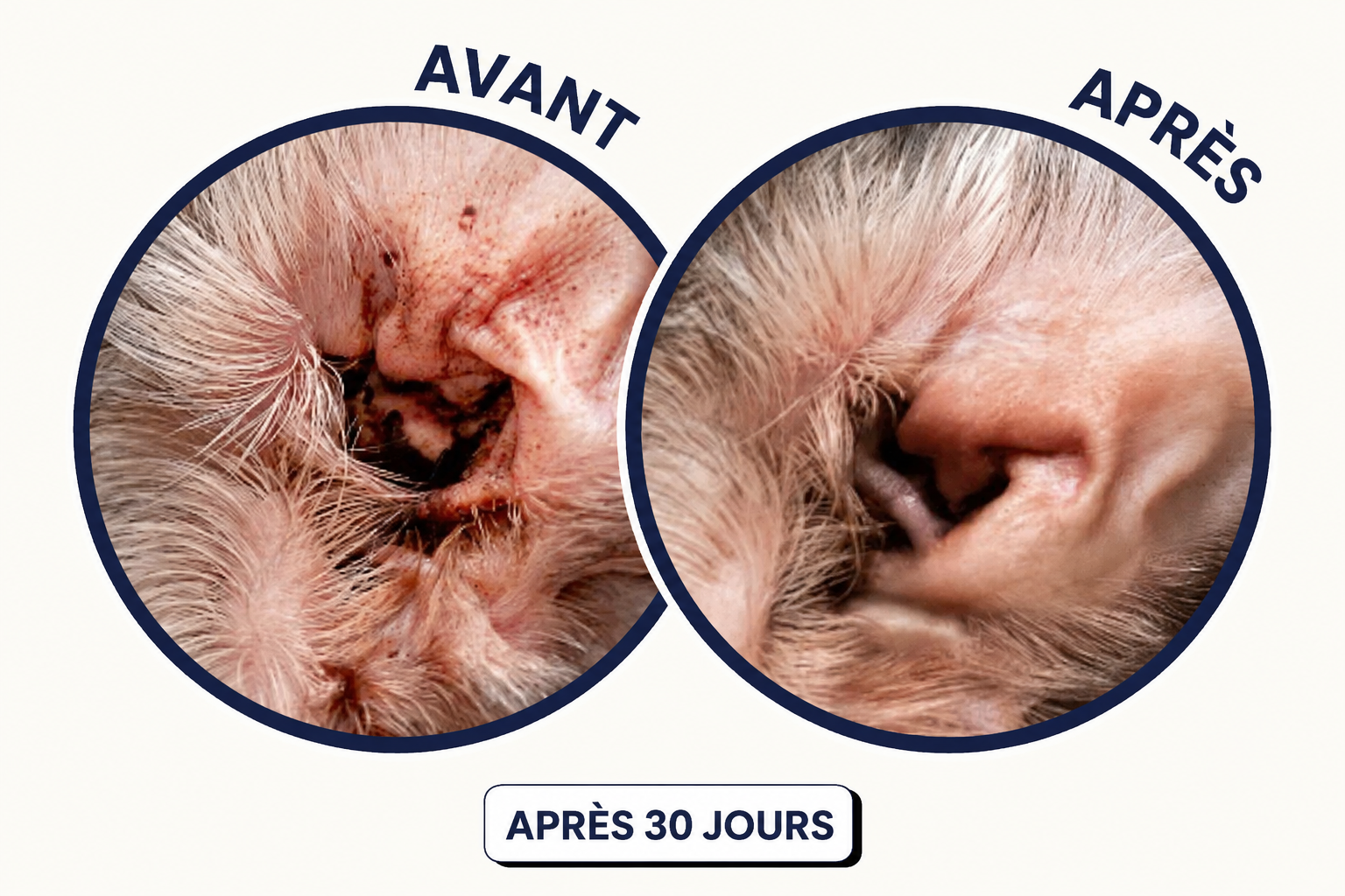 Avant après nettoyeur d'oreille