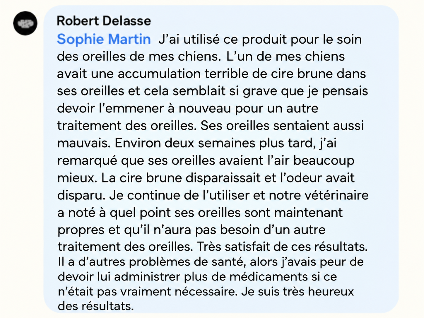 Témoignage client nettoyeur d'oreille